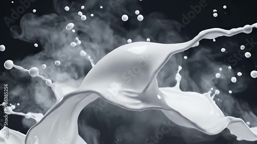 A Sparse Dark Gradient Background with a Crumpled White Corner Element in the Lower Left