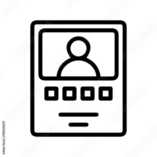 Personal identification card icon