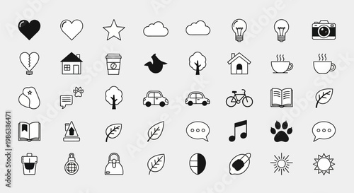 Various icons depicting objects and symbols are displayed.
