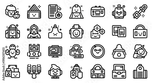 Photos Graphic icons of various cameras and photography equipment displayed