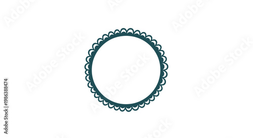 Green Metal Chain Ring on White.