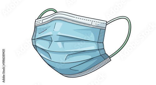 Medical face mask vector illustration for health and safety