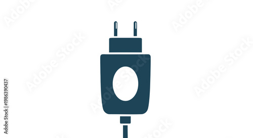 Simple Electric Power Adapter Illustration.