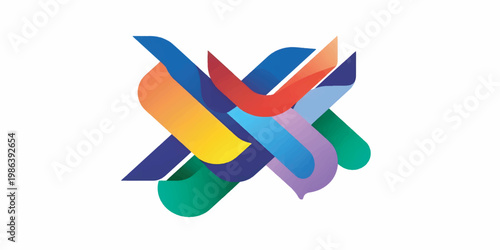 Colorful abstract graphic design element.