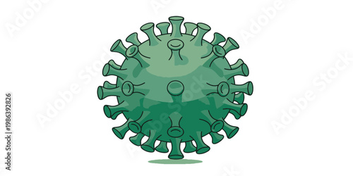 Corona Virus Vector Illustration with Scientific Structure and Clean Design