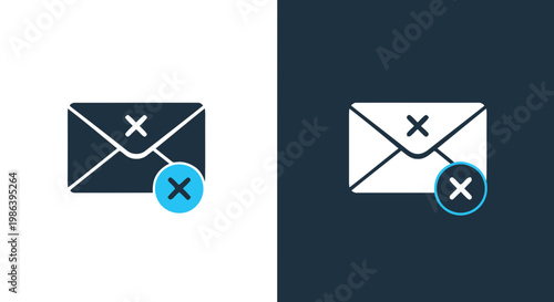 Delete Email Message Icon Set