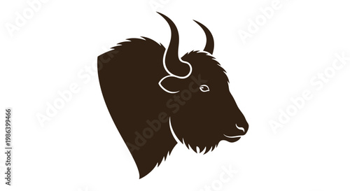Illustration of a Yak Head Profile.