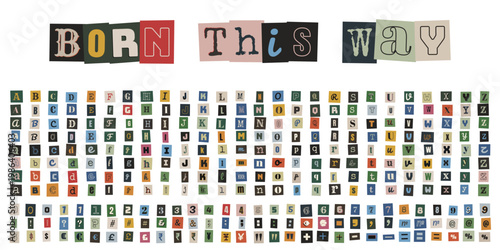 Ransom Note Alphabet for Anonymous Letter and Kidnapping Note Design