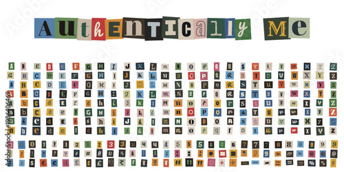 Ransom Note Style Alphabet for True Crime Podcast and Mystery Scrapbooking