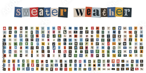 Ransom Note Style Alphabet for True Crime Podcast and Mystery Collage Art