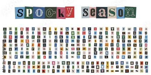 Spooky Season Ransom Note Alphabet for Halloween Scrapbooking and DIY Crafts