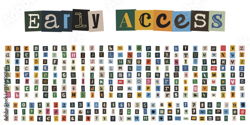 Ransom Note Style Alphabet for Anonymous Letter and True Crime Podcast Art