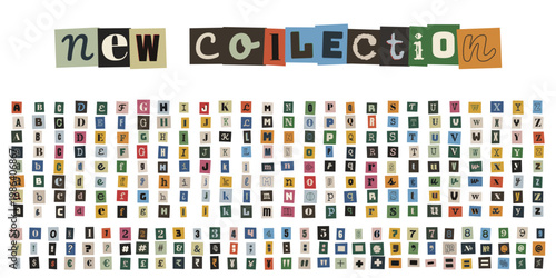 Ransom Note Style Alphabet for Anonymous Message and True Crime Collage