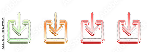 Fotografie 3D Glass Box In 3D Icon Pack Isolated on Transparent Background – Concept of Sol
