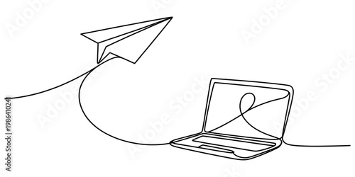 A black and white line drawing of a conductor guiding an orchestra through a musical composition Vector, illustration