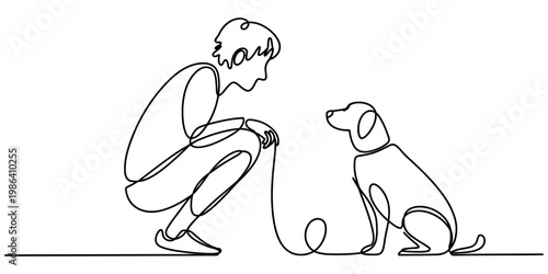 Minimalist continuous line art drawing depicting the silhouette of a woman wearing a flowing veil Vector, illustration