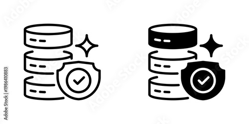 Data Governance Vector Line Icon for Security and Technology