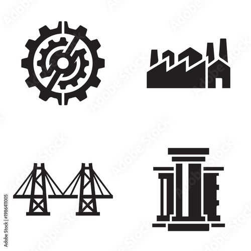 Industry and Engineering Logo Set