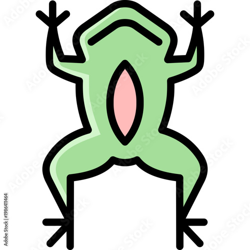 vivisection icon illustration design with filled outline