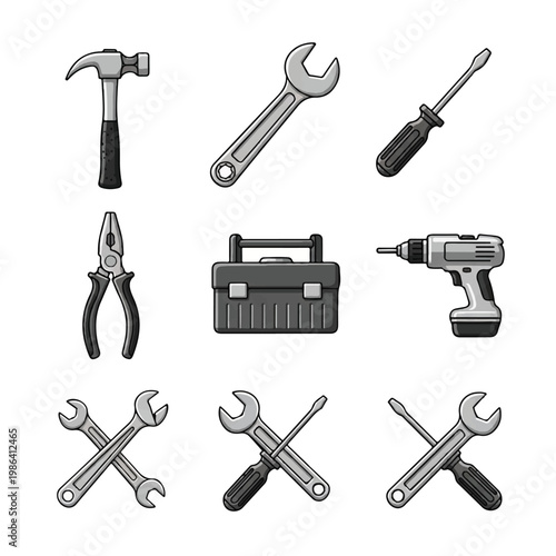 Collection of various tools for repair and construction.