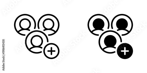 Staffing Vector Line Icon for Human Resources and Recruitment