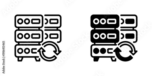 Redundancy Vector Line Icon for Technology and Engineering