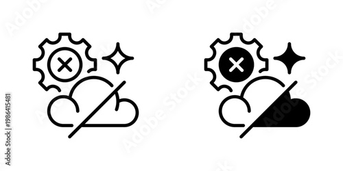 Offline Vector Line Icon for UI and Web Design