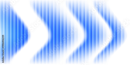 Abstract vertical blue light bar pattern background with glowing cyan center, creating a vibrant digital sound wave or equalizer effect, isolated on