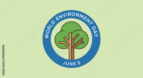 World Environment Day Tree Logo.