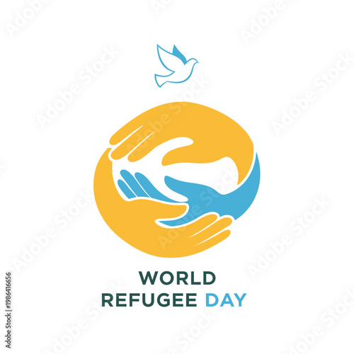 World Refugee Day Awareness Symbol.