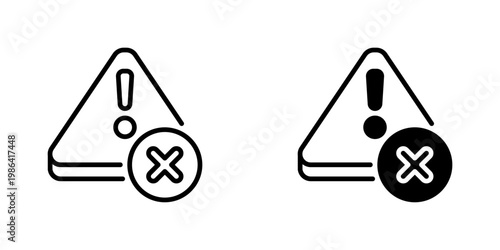 Risky Vector Line Icon for Finance and Security