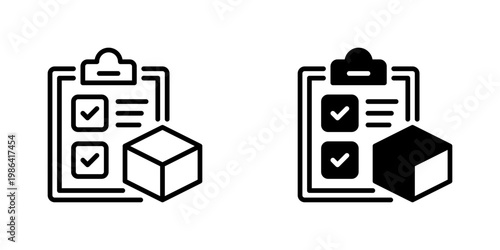 Delivery Order Checklist Vector Line Icon for Retail and Ecommerce