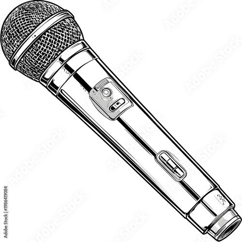 A microphone coloring page.