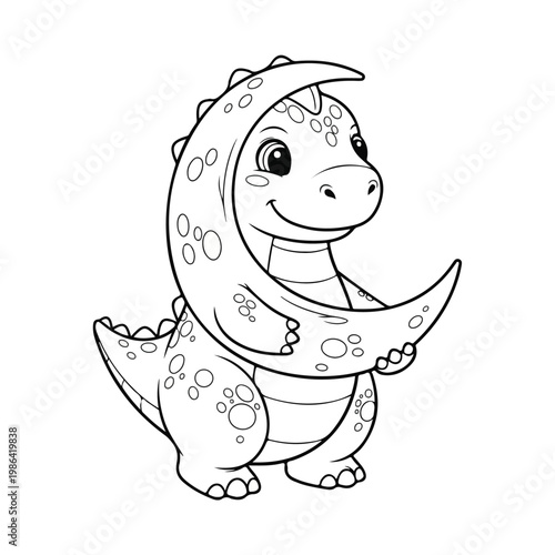Baby Dragon Holding Moon