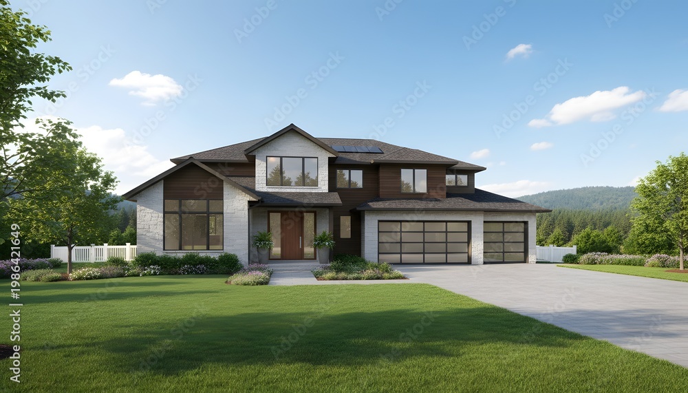 Fototapeta premium New residential house