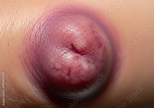 Close Up Wound on Skin with Redness and Texture