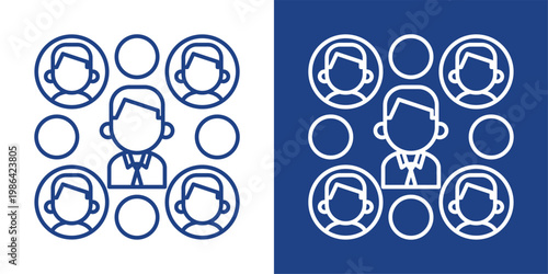 Community Blue And White Icon Style Collection