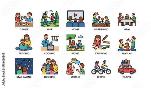 Family activities: exploring fun moments with games, hiking, movies, and more