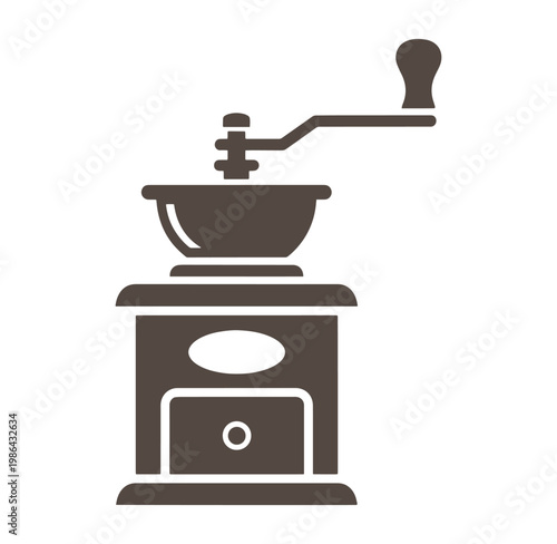 coffee grinder on white background for kitchen use