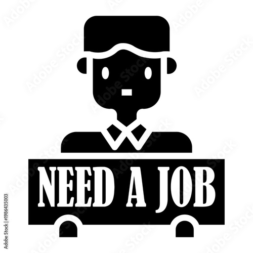 unemployment Solid icon