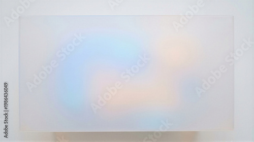 Abstract swirling blue and orange pattern on white background. Soft blurred spiral evoking comfort and fluid motion. Modern digital artwork for relaxation visuals and design concepts in contemporary