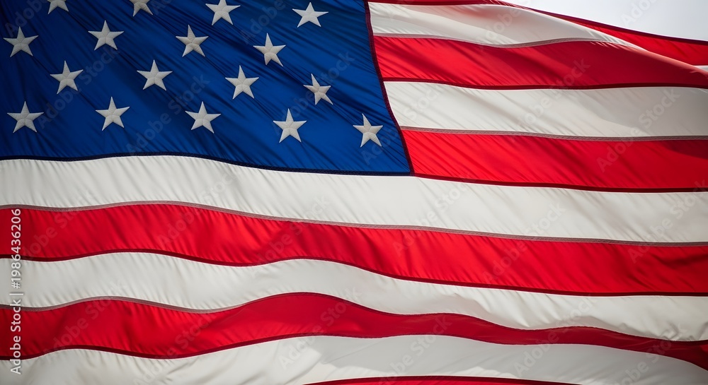Fototapeta premium Json title close up of the american flag stars and stripes waving proudly description a detailed view of the united states flag