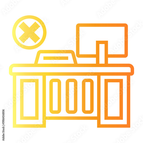 unemployment Line Gradient Icon