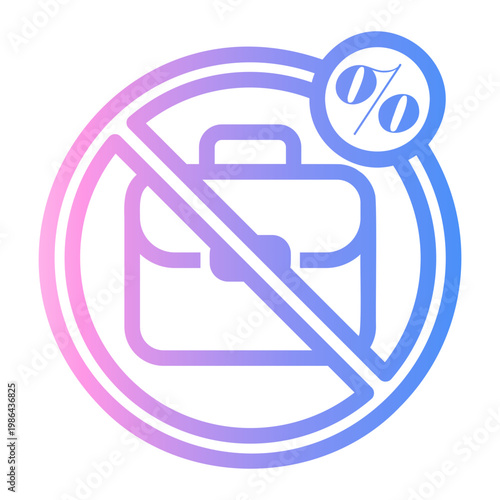 unemployment Line Gradient Icon