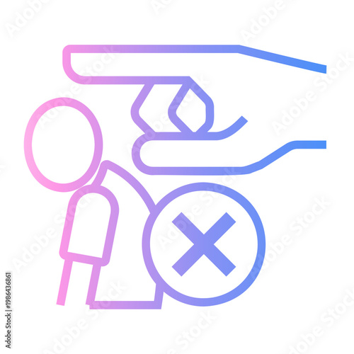 unemployment Line Gradient Icon