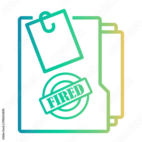 unemployment Line Gradient Icon