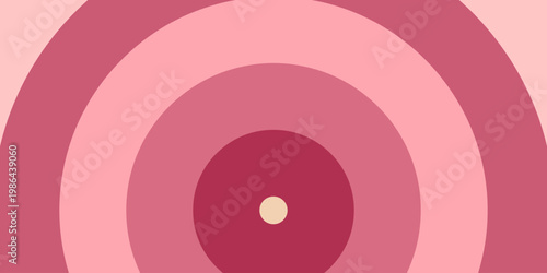 Retro Pink Concentric Circles Background with Abstract Target Pattern and Minimal Geometric Design