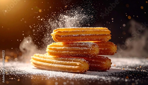 italian food churros,fresh milk splash