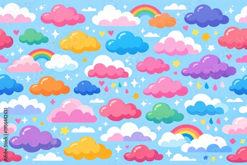 seamless pattern with clouds