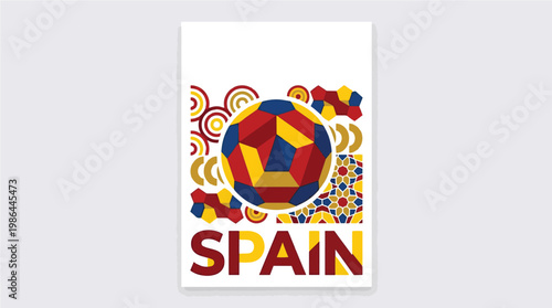 Spain Football Fan Poster Minimalist Wall Art
